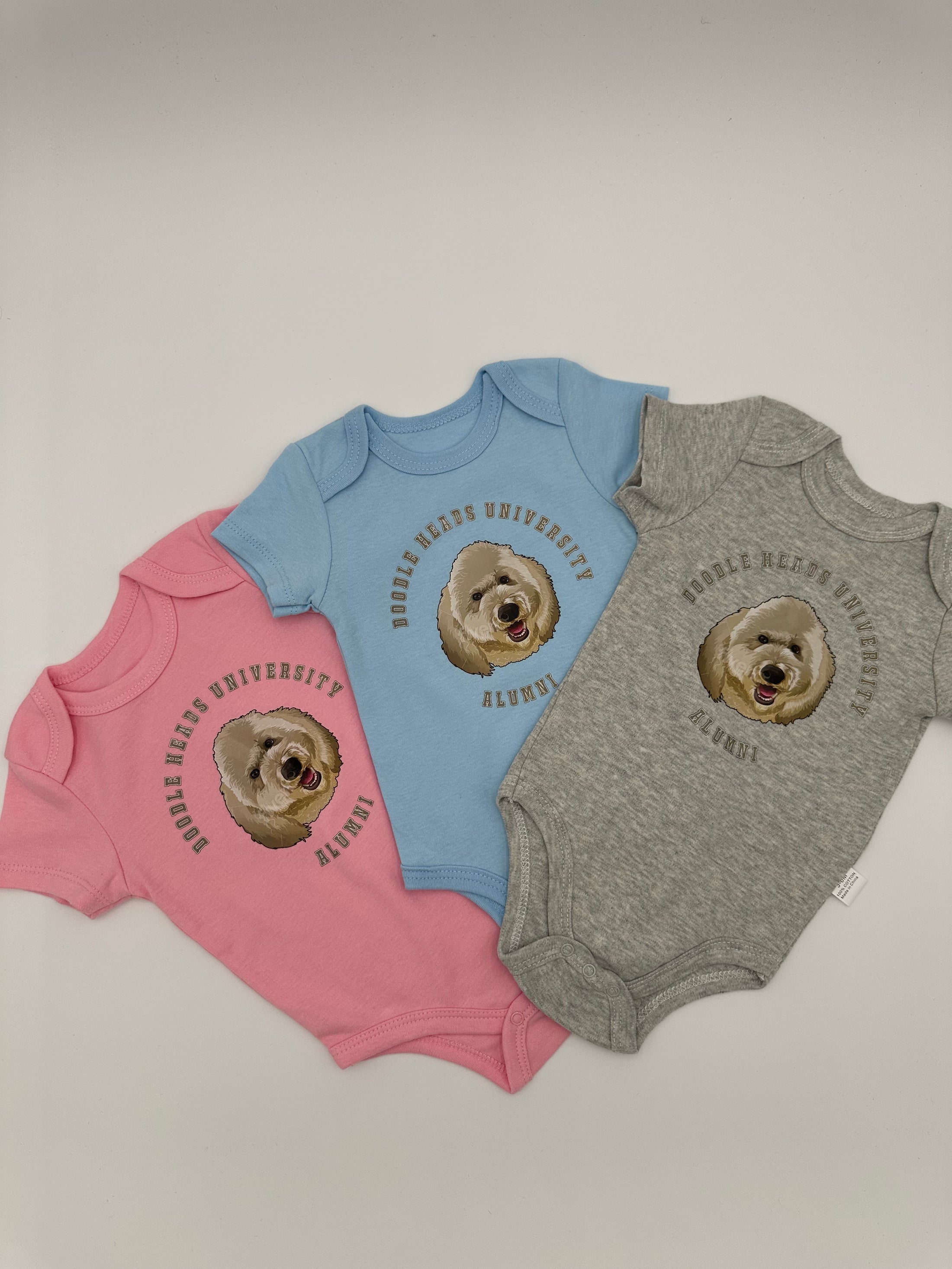 Doodle Heads Alumni Baby Onesie - Perfect for Your Little Graduate!