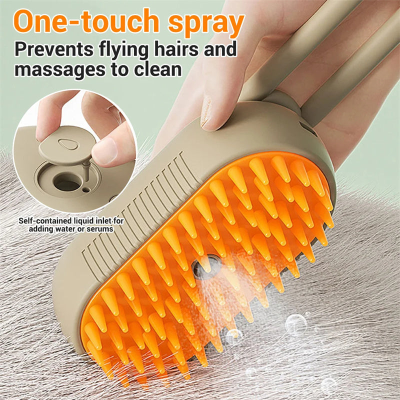 Dog Steam Brush, Cat Steam Brush, 3-in-1 Pet Grooming Comb, Electric Spray Pet Brush, Pet Grooming Tool, Dog Grooming Brush, Cat Grooming Brush, Pet Massage Brush, Hair Removal Comb, Pet Grooming Products, Steamy Dog Brush, Electric Pet Brush, Pet Hair Removal