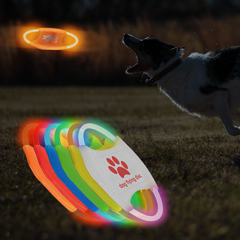 Dog Flying Discs Light Glowing LED Luminous Trainning Interactive Toys Game Flying Discs Dog Toy Pet Dog Accessories Pet Products