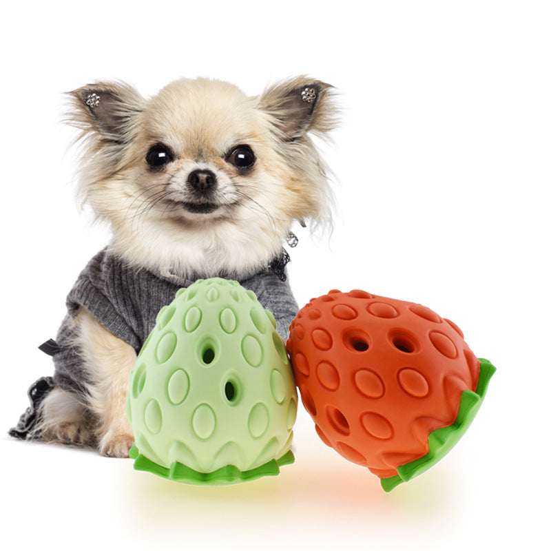 Chew-Resistant Pet Toy, Strawberry Leak Food Ball, Durable Pet Toys, Dog and Cat Toys, Gnawing Dog Toys, Puppy Chew Toys, Small Dog Toys, Medium Dog Toys, Pet Supplies, Interactive Pet Toys, Dog Chew Toys, Cat Chew Toys, Pet Food Ball, Chew-Resistant Dog Toys, Chew-Resistant Cat Toys, Pet Toy for Chewing, Durable Dog Toy, Durable Cat Toy, Pet Entertainment, Interactive Chew Toy, Puppy Play Toys, Dog Puzzle Toys, Cat Puzzle Toys, Pet Enrichment Toys