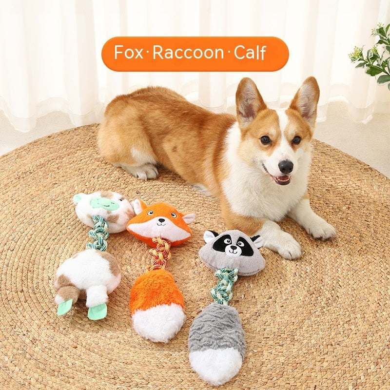 Pet Dog Toy Animal Shape Large Dog Toy, Crocodile, elephant, giraffe, little dinosaur, calf, Little Fox nibbling toys, Polyester Pet Toys