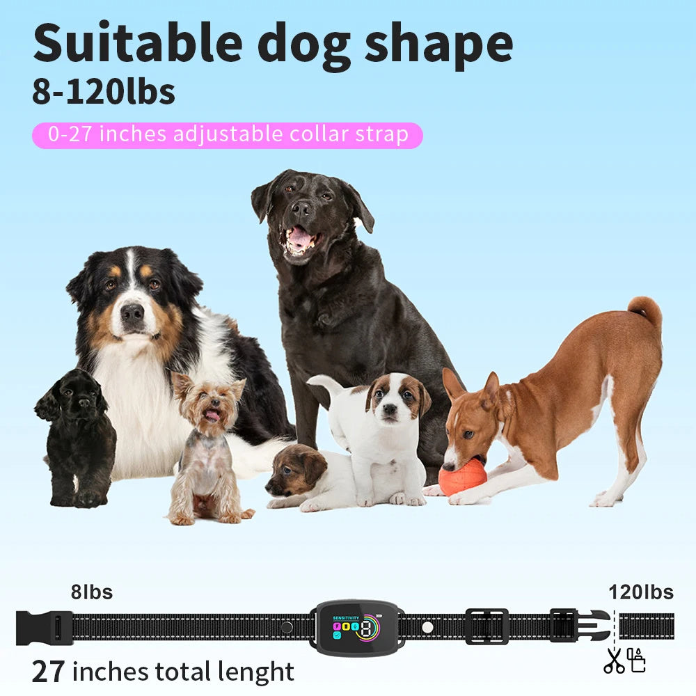 Smart Automatic Anti-Barking Dog Collar, Rechargeable Bark Stopper, Stop Barking, 