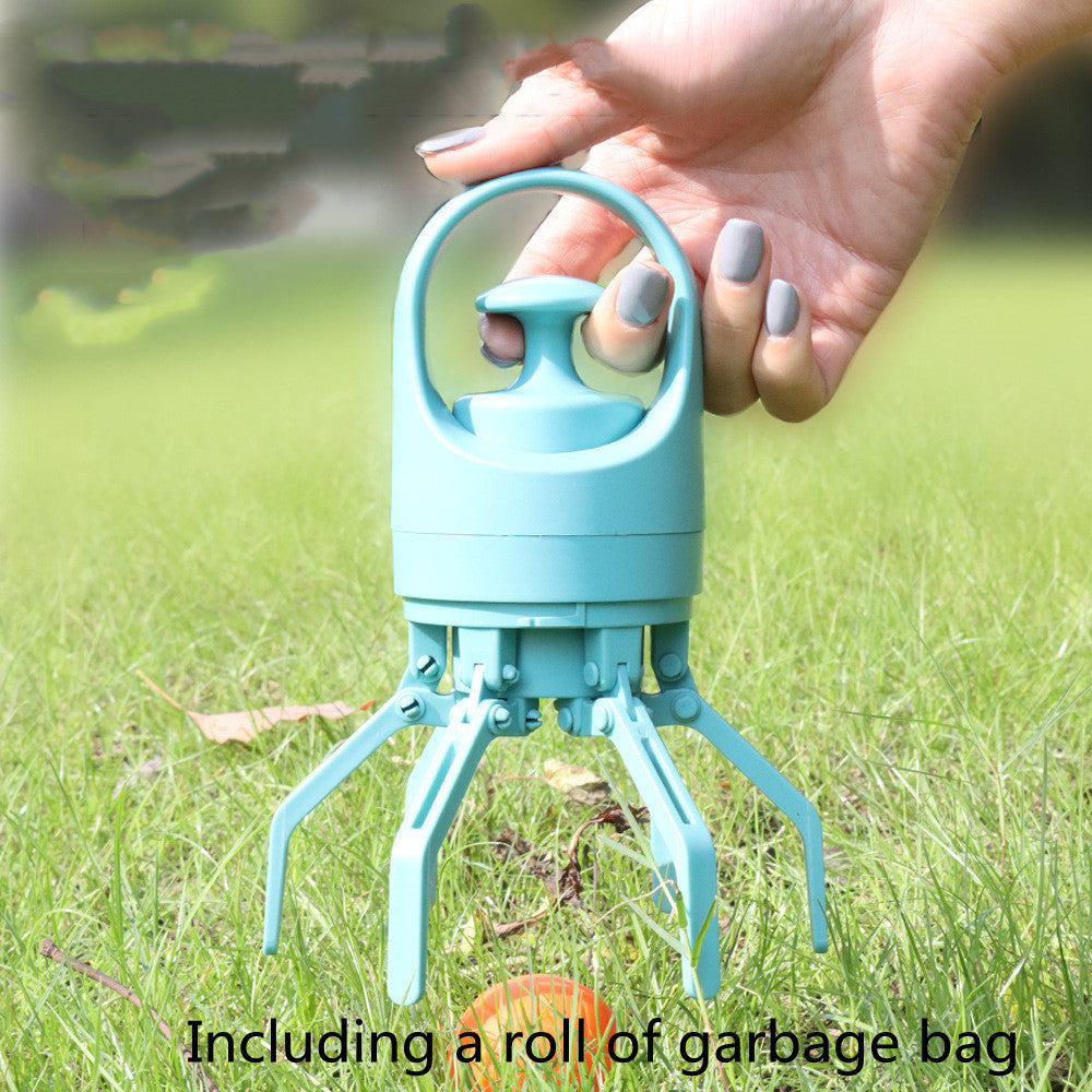 Dog Pooper Scooper With Built-in Poop Bag Dispenser Portable Lightweight Eight-claw Shovel For Pet Toilet Picker Pet Products