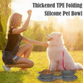 Load image into Gallery viewer, Rubber Foldable Double Bowl, Pet Feeding Bowl, Dog Bowls, Cat Bowls, Pet Supplies, Double Pet Bowl, Foldable Pet Bowl, Portable Pet Bowl, Pet Travel Bowl, Collapsible Pet Bowl, Pet Feeding Solution, Durable Pet Bowl, Space-Saving Pet Bowl, Pet Mealtime, Dog Feeding Bowl, Cat Feeding Bowl, Pet Bowls for Travel, Portable Dog Bowl, Portable Cat Bowl, Easy-to-Clean Pet Bowl
